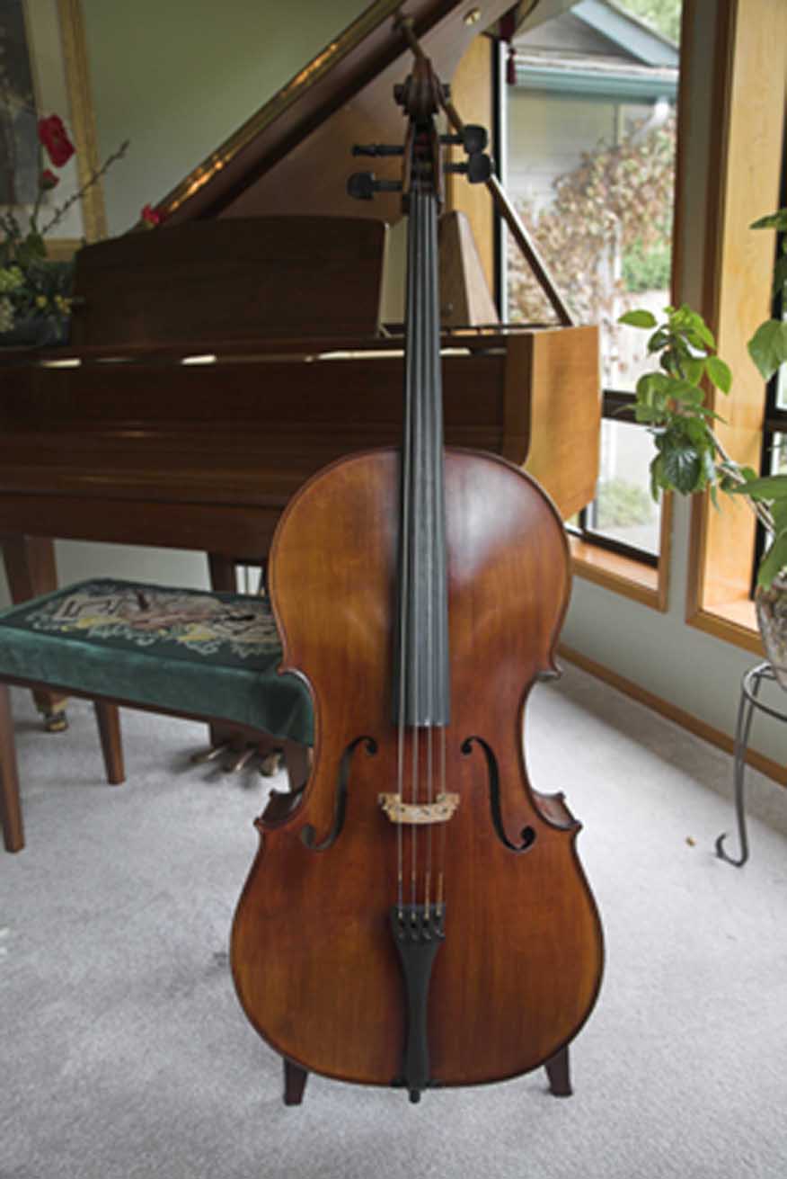 Lovely J. Krieger Cello 4/4 with well matched John Brazil bow, hard case.